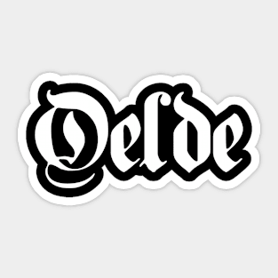 Oelde written with gothic font Sticker